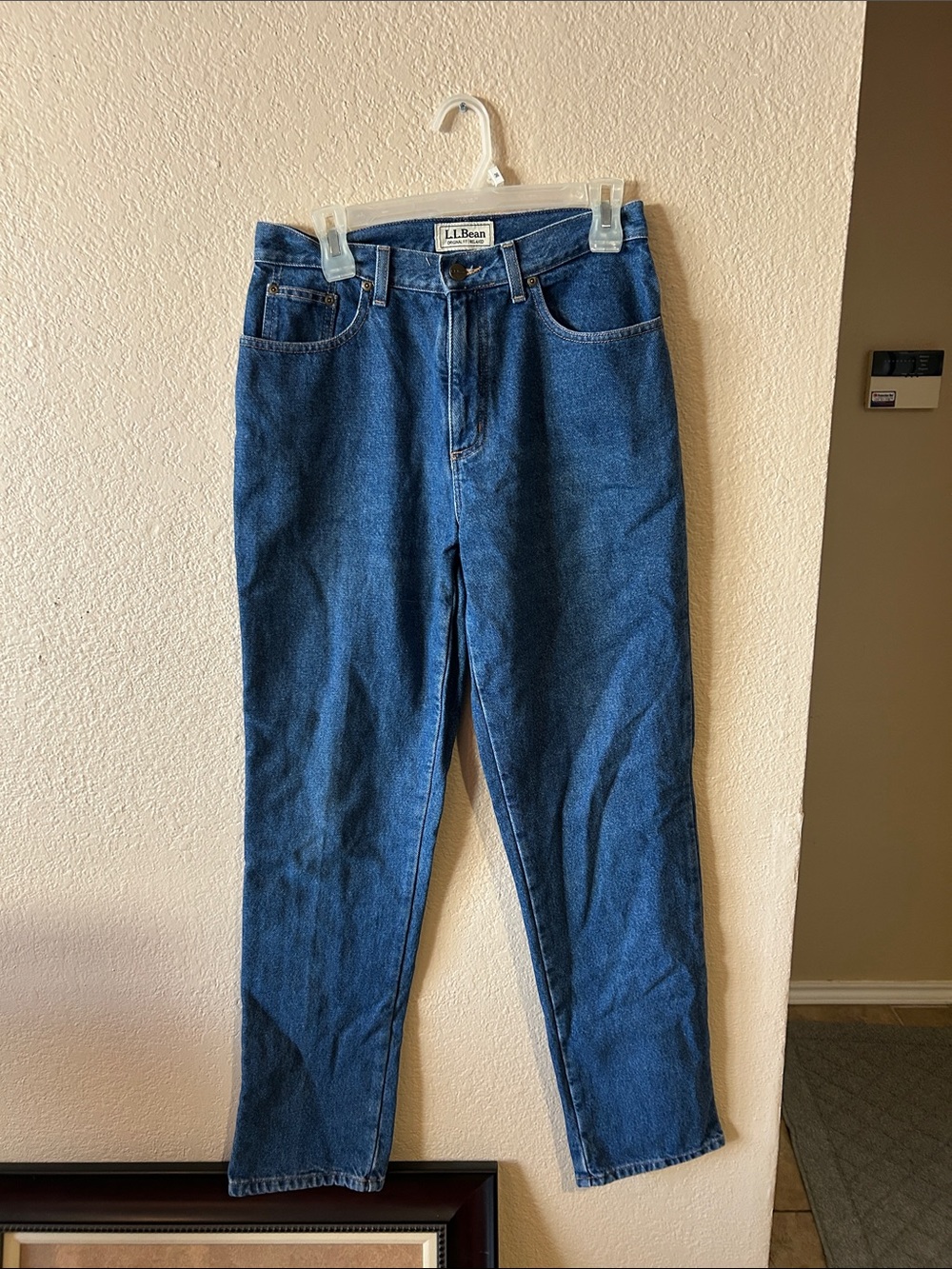 L.L. Bean High-Rise Straight Leg Dark Blue Denim Jeans